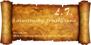 Latosinszky Trajánusz névjegykártya